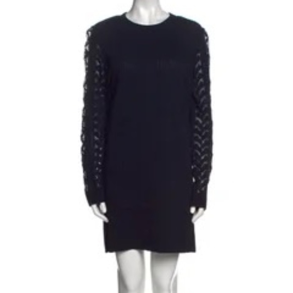SEE BY CHLOE Chloé Navy Lace Sweater Dress - Picture 1 of 10